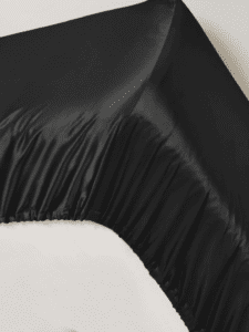 100% Mulberry Silkki Aluslakana (OEKO-TEX) Musta