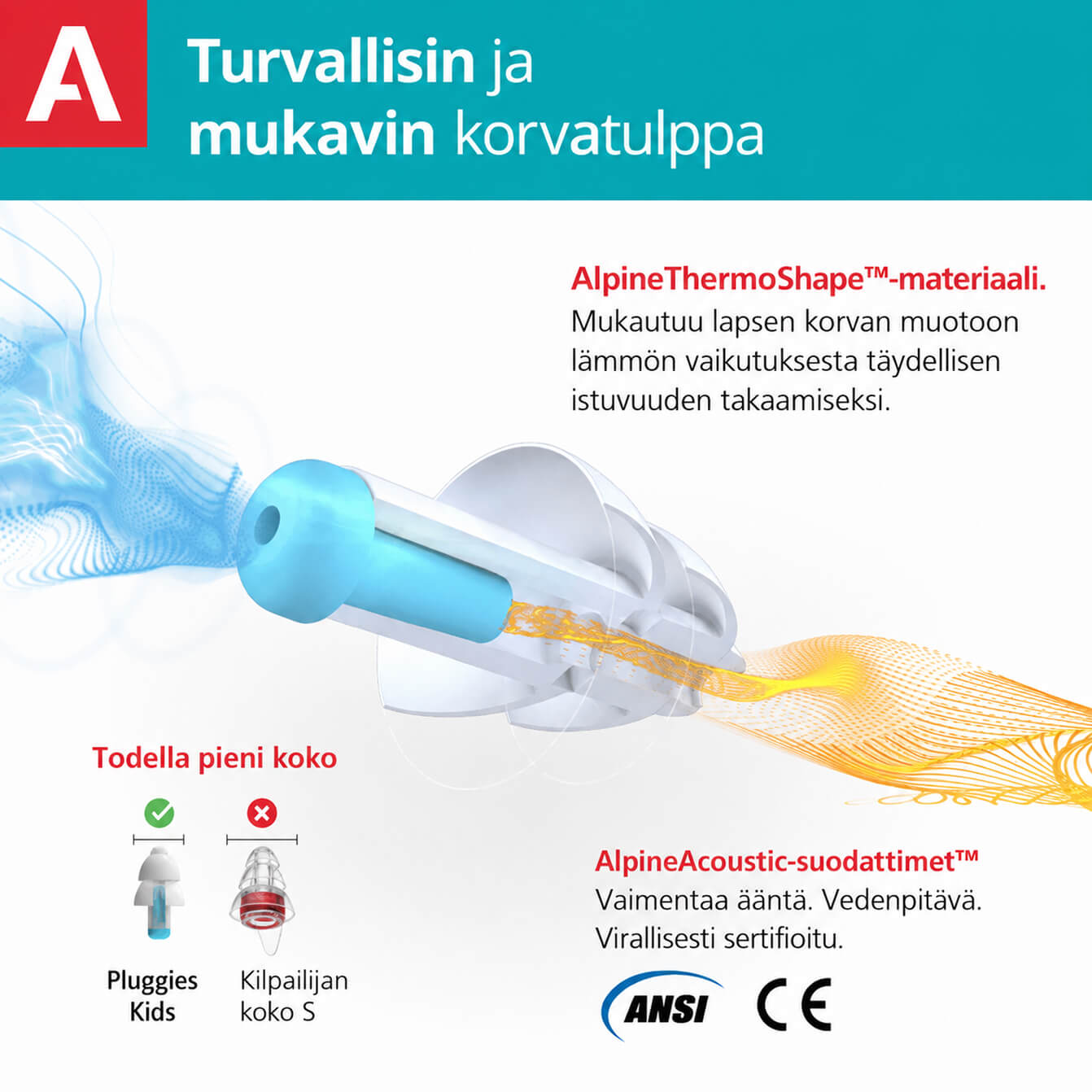 Korvatulpat lapsille (Pluggies)