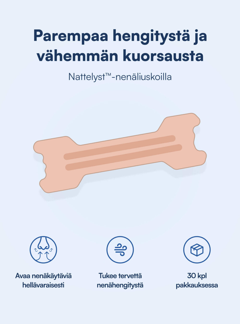 Nattelyst™ Nenäliuskat