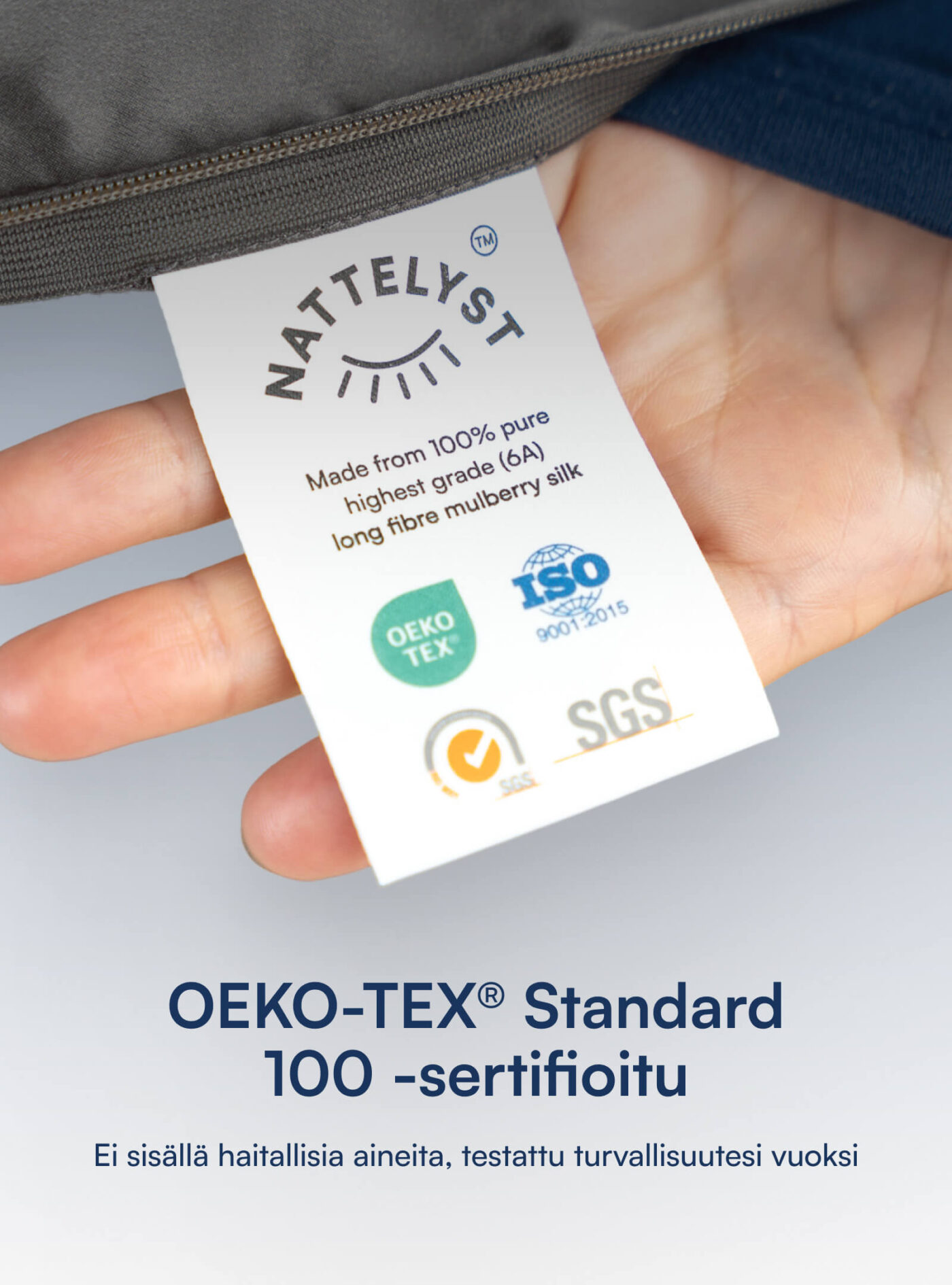 Tyynyliina, 100 % mulperisilkkiä (OEKO-TEX) beige