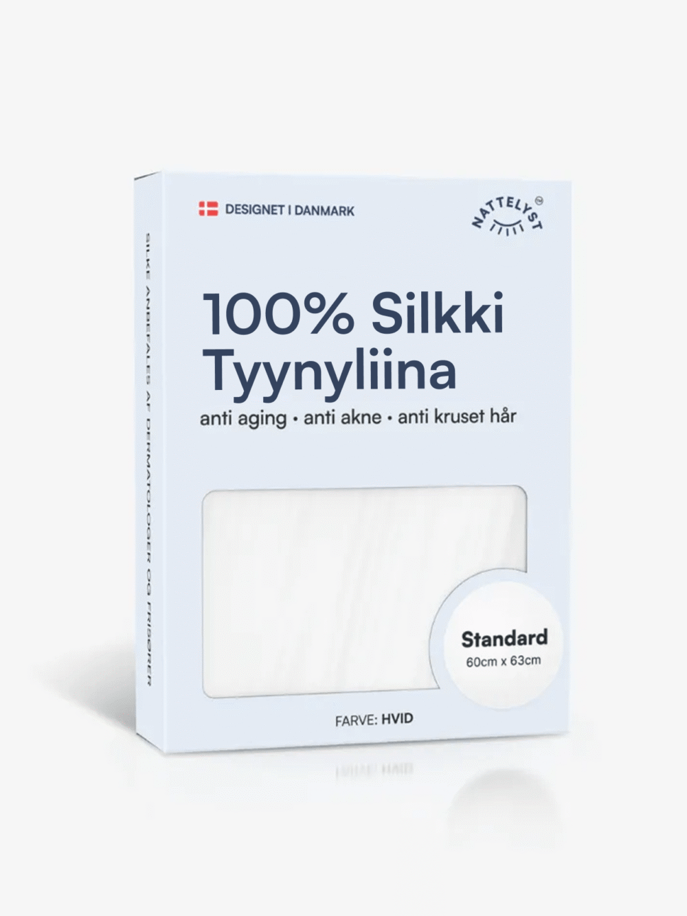 100% Mulberry Silkki Tyynyliina (OEKO-TEX) Valkoinen