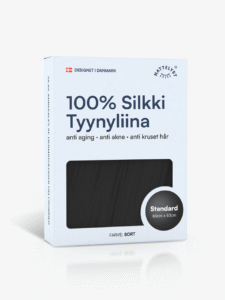 100% Mulberry Silkki Tyynyliina (OEKO-TEX) Musta