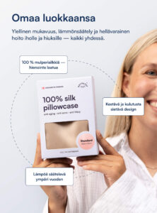 100% Mulberry Silkki Tyynyliina (OEKO-TEX) Valkoinen