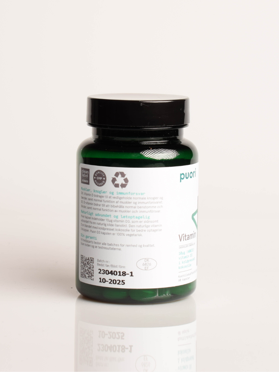 Vitamin D3 10mcg kookosöljyssä