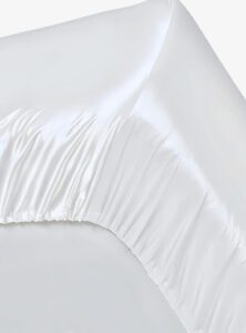 100% Mulberry Silkki Aluslakana (OEKO-TEX) Valkoinen