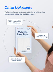 100% Mulberry Silkki Aluslakana (OEKO-TEX) Valkoinen