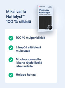 100% Mulberry Silkki Aluslakana (OEKO-TEX) Musta