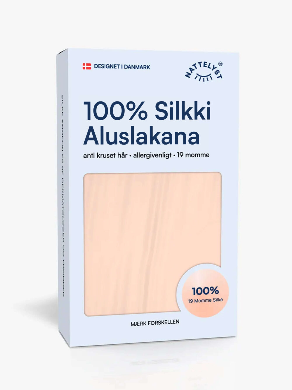 100% Mulberry Silkki Aluslakana (OEKO-TEX) Beige