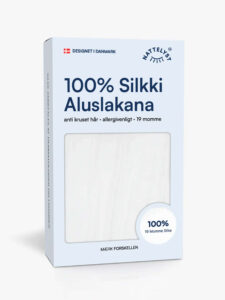 100% Mulberry Silkki Aluslakana (OEKO-TEX) Valkoinen