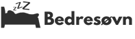 Minimalistisk logo: seng med Zzz over og teksten Bedresøvn, symbol på bedre søvn og søvnprodukter