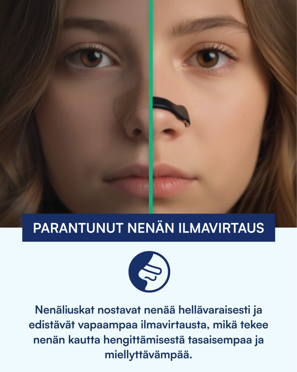 Magneettiset nenäliuskat (Parempi hengitys) Nattelyst™