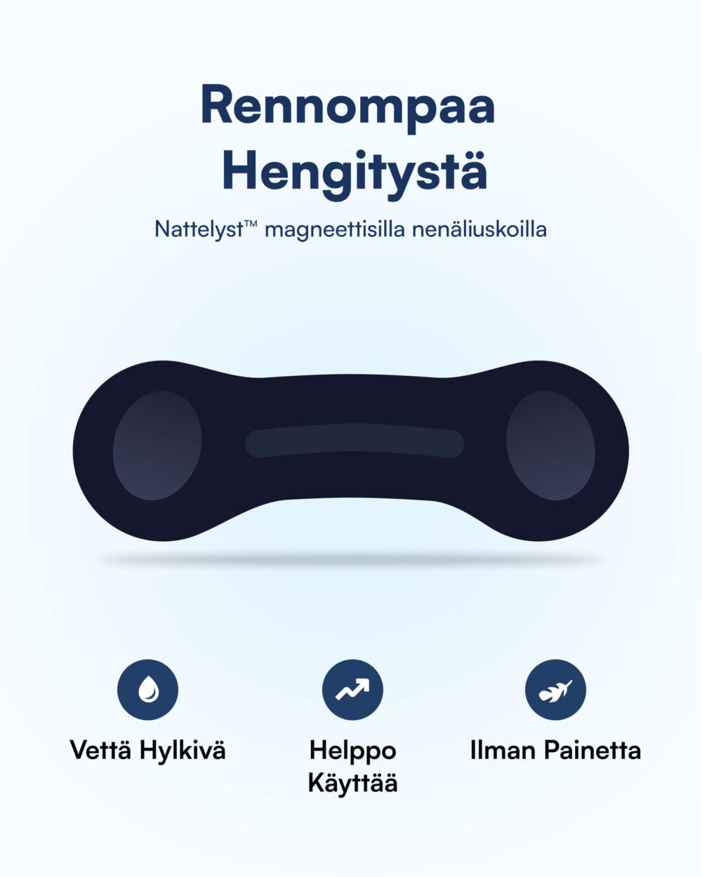 Magneettiset nenäliuskat (Parempi hengitys) Nattelyst™
