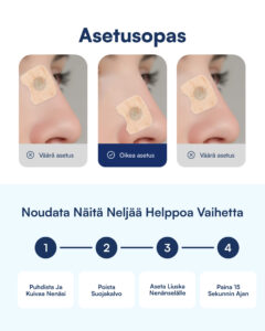 Magneettiset nenäliuskat (Parempi hengitys) Nattelyst™