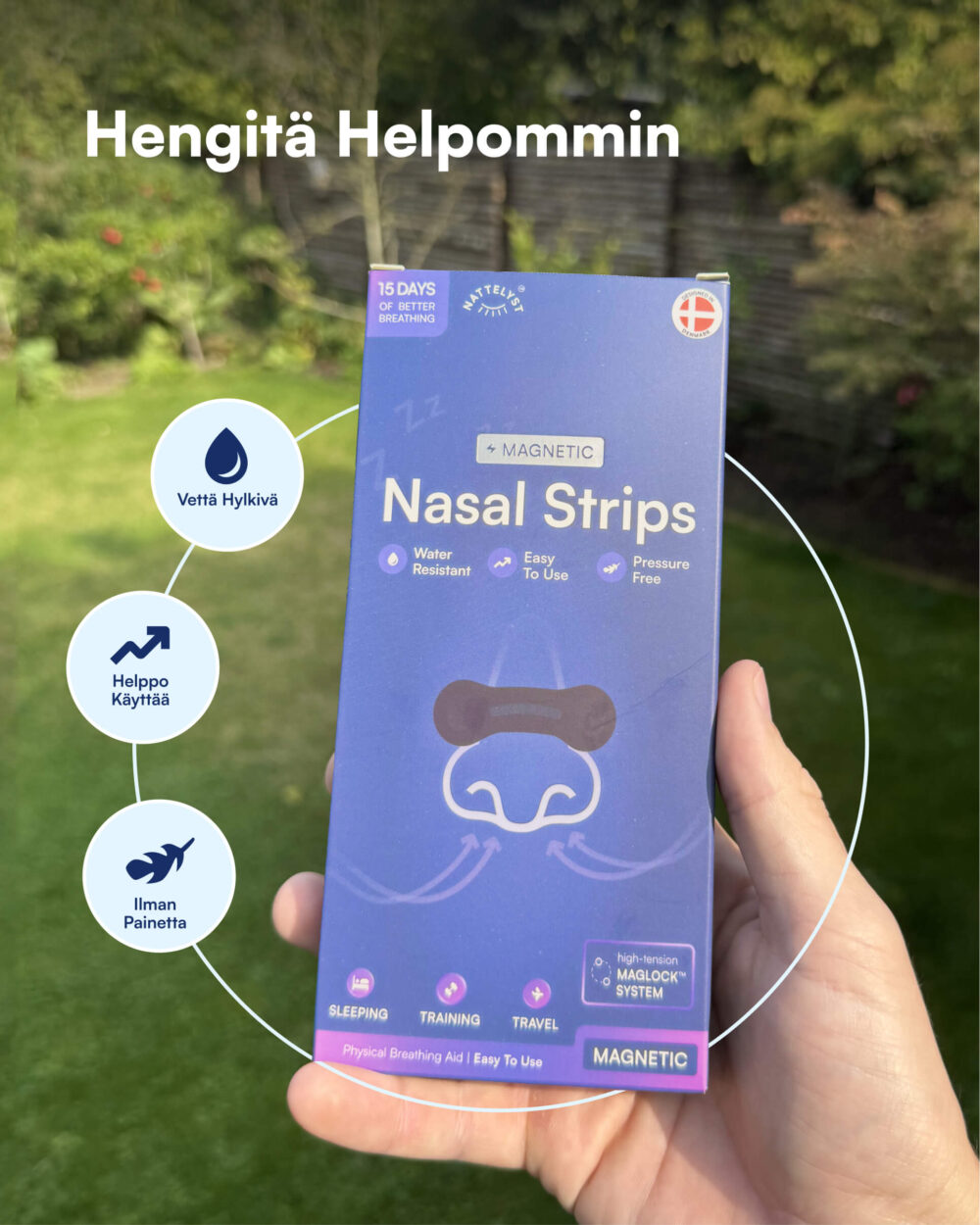 Magneettiset nenäliuskat (Parempi hengitys) Nattelyst™