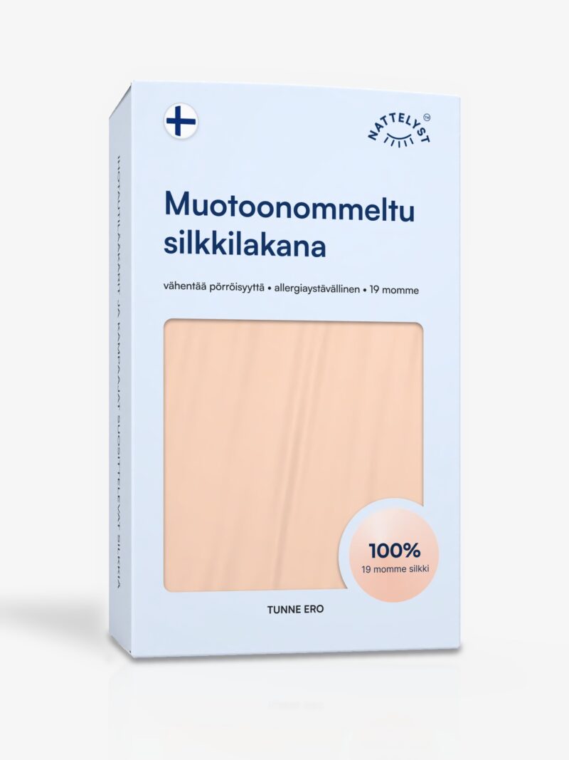 Muotoonommeltu lakana, 100 % mulperisilkkiä (OEKO-TEX) beige