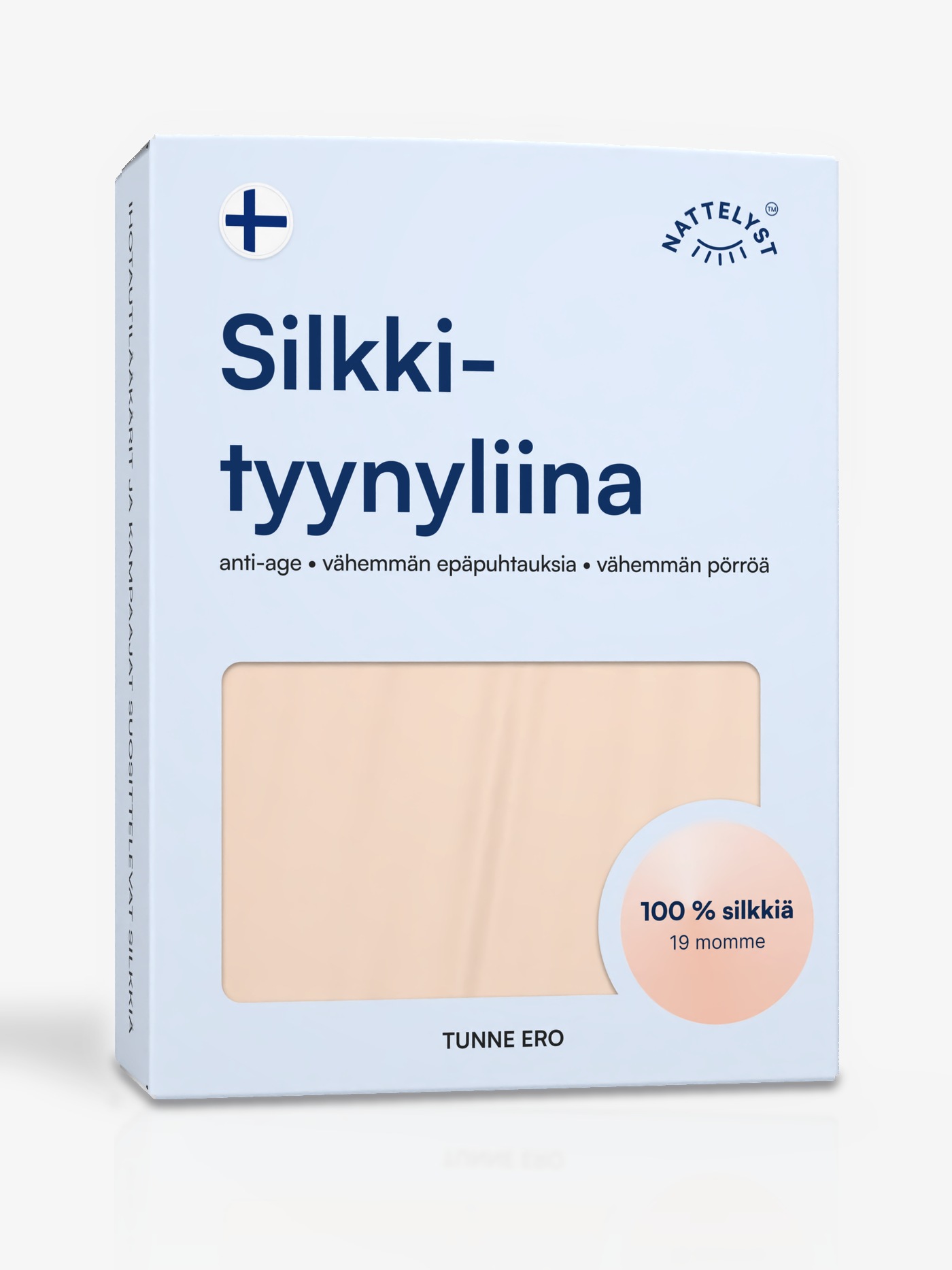 Tyynyliina, 100 % mulperisilkkiä (OEKO-TEX) beige