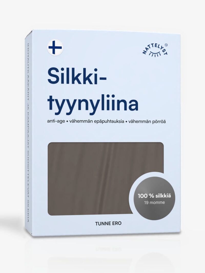 Tyynyliina, 100 % mulperisilkkiä (OEKO-TEX) tummanharmaa