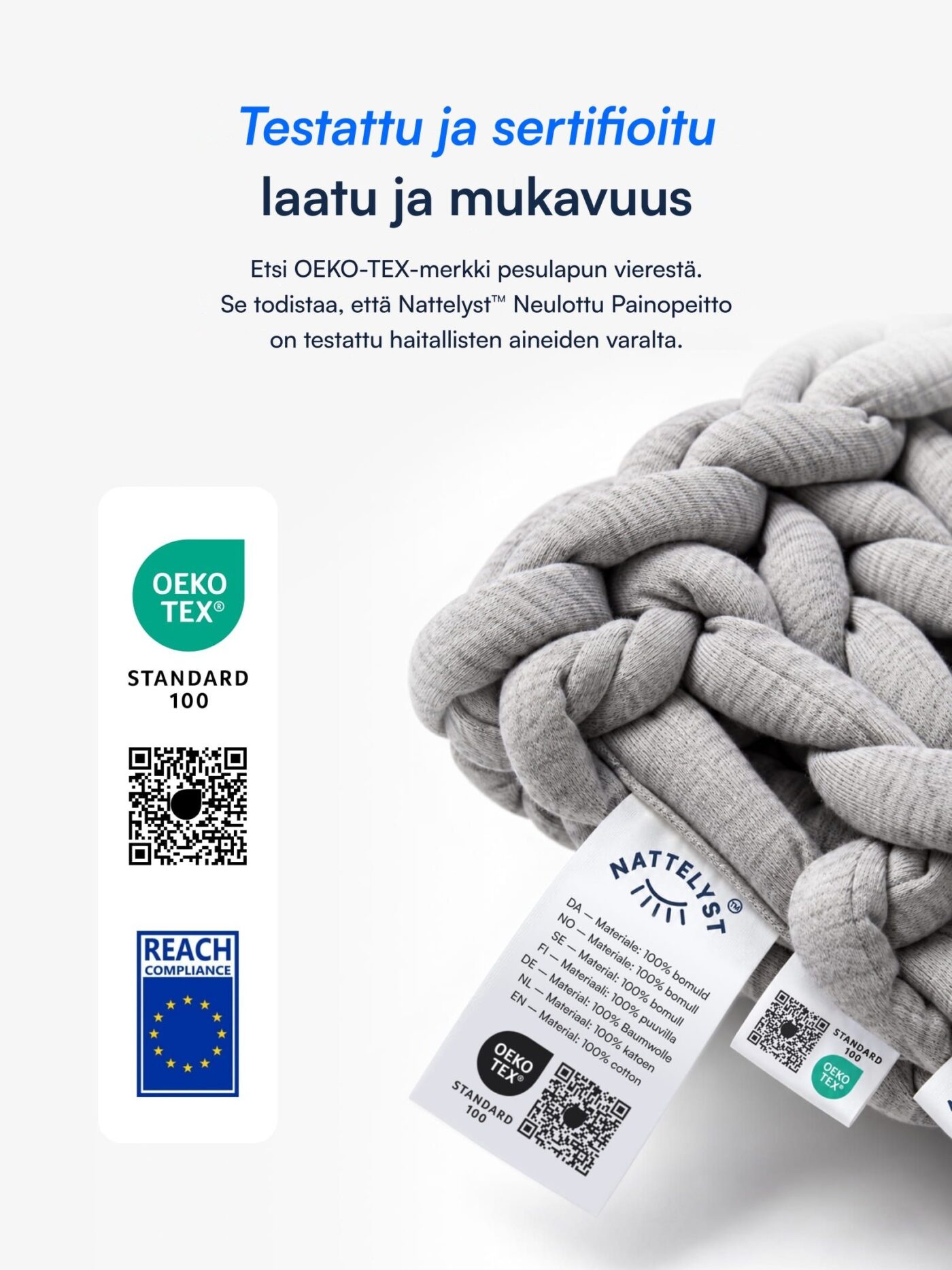 Nattelyst™ Neulottu Painopeitto